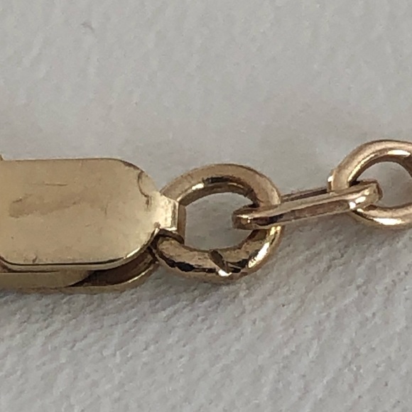 Heart diamonds necklace with yellow gold 10k - Picture 5 of 7